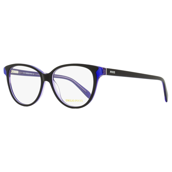 Emilio Pucci Oval Eyeglasses EP5077 005 Black/Violet 53mm 5077 - Picture 1 of 2